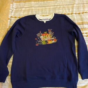 Liberty lane embroidered fall sweater vintage style
